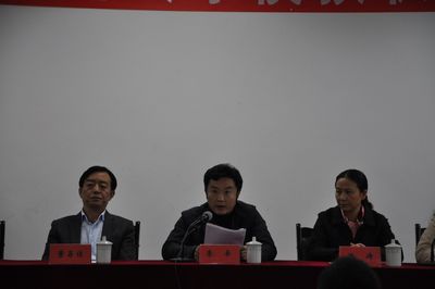 她要求大家认真领会李卓书记的讲话精神;坚决支持上级党委的决定;支持